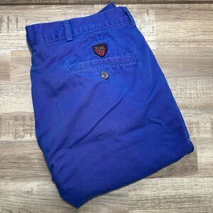 Vintage Polo Ralph Lauren Chino‎ Pleated Shorts Men 36 Blue USA 9" Inseam